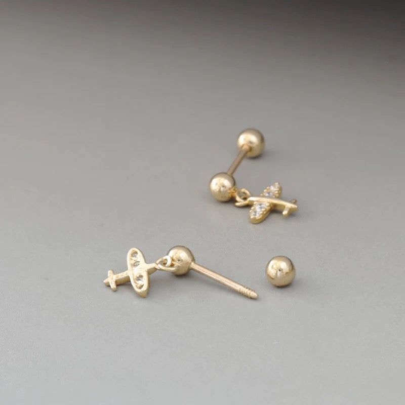 Hanging Jetsetter Stud Earrings