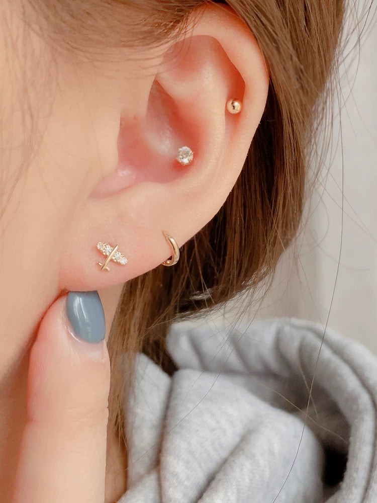 Asymmetric Sky High Stud Earrings