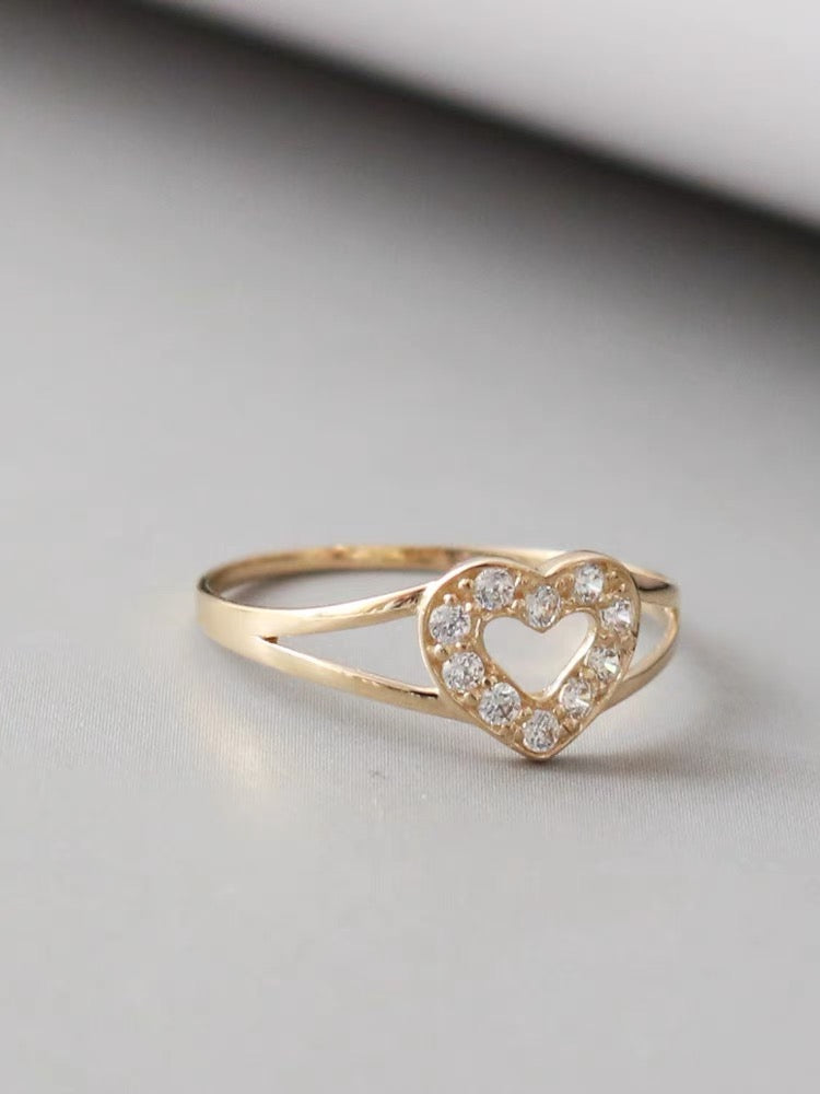 Flashing Heart Stackable Ring