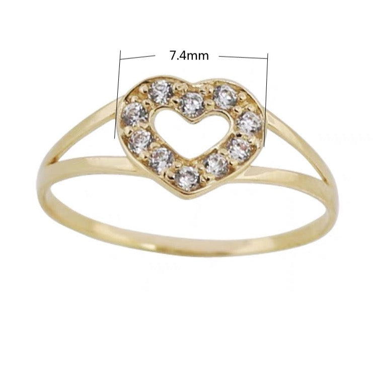 Flashing Heart Stackable Ring