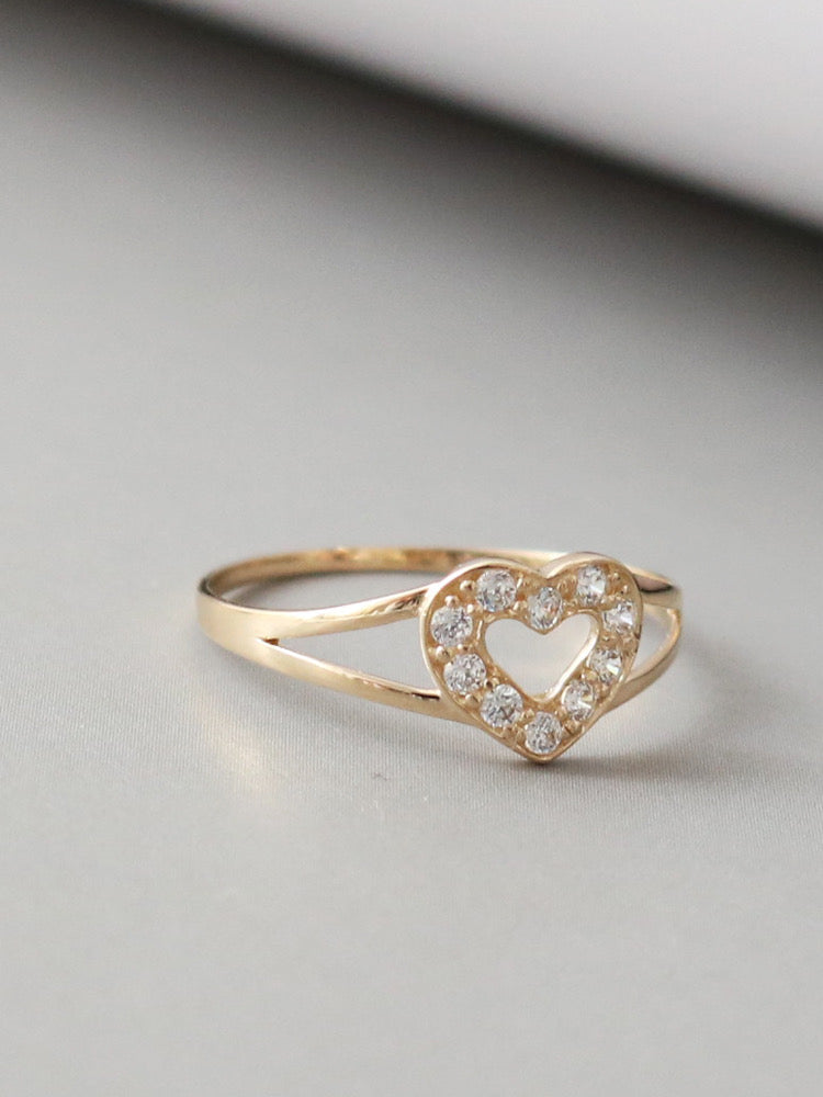 Flashing Heart Stackable Ring