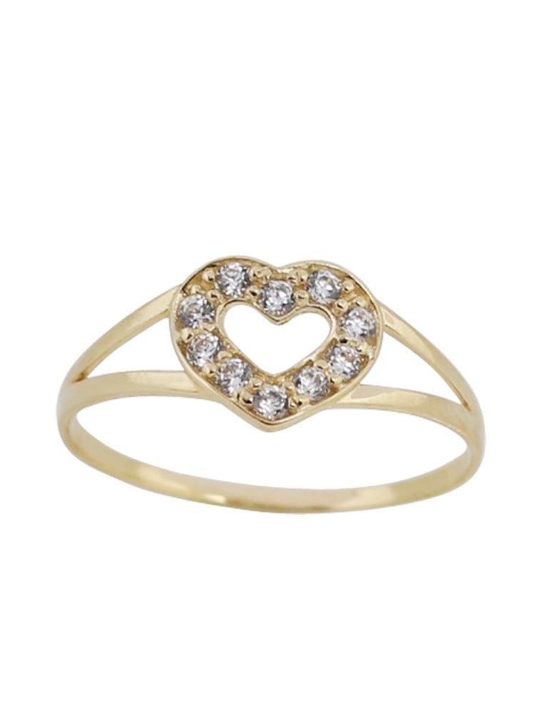 Flashing Heart Stackable Ring