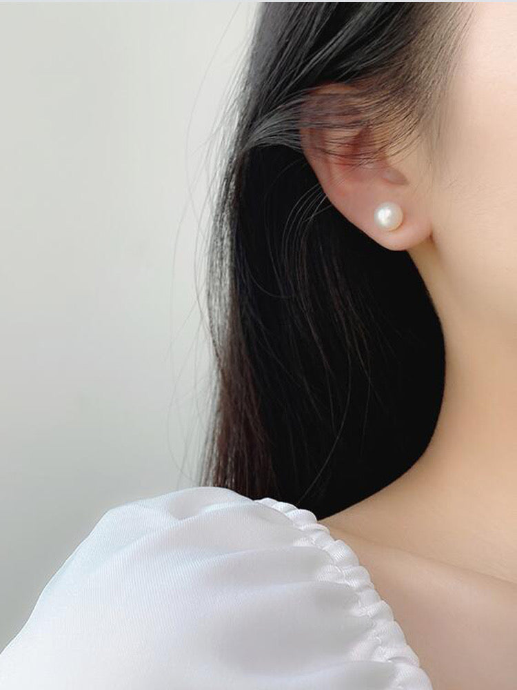 Simple Pearl Stud Earrings