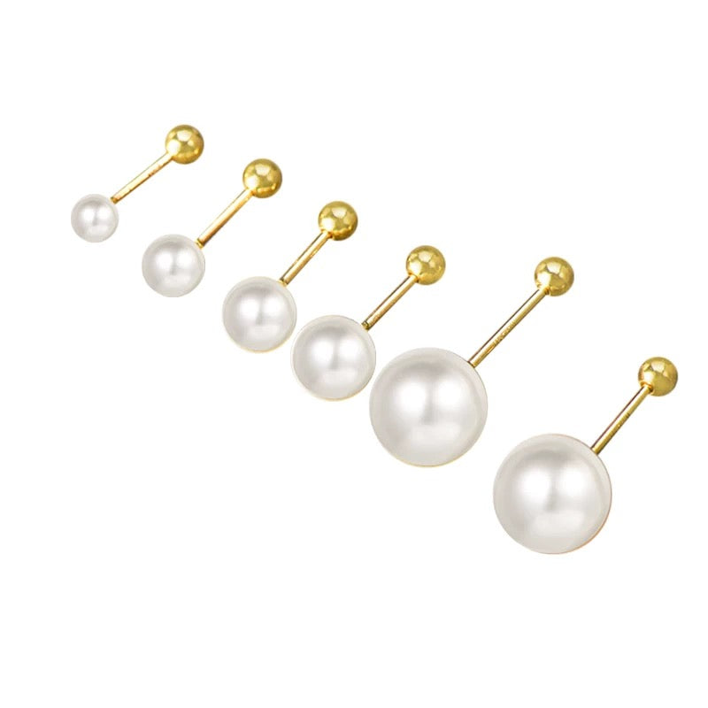 Simple Pearl Stud Earrings