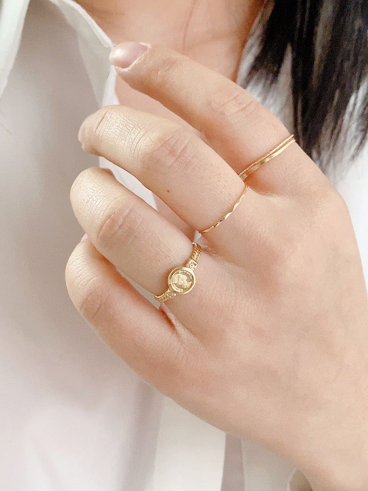 Sovereign Bezel Stackable Ring