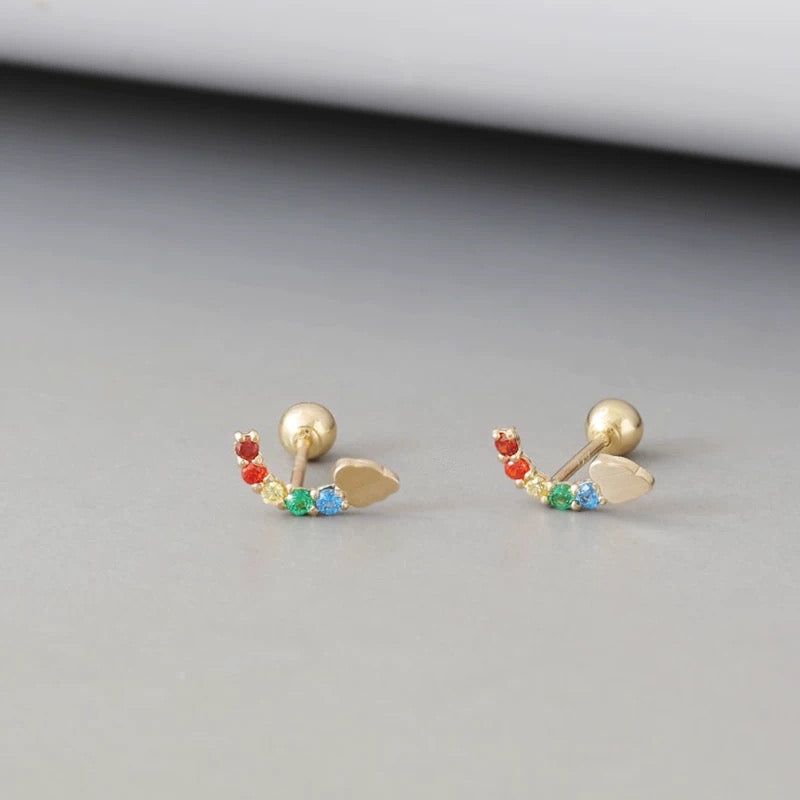 Shooting Heart Stud Earrings