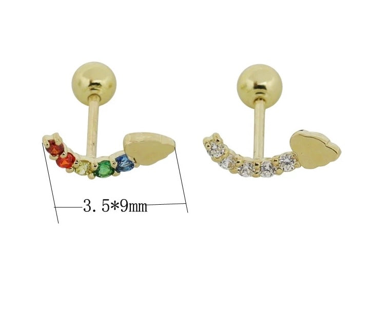 Shooting Heart Stud Earrings