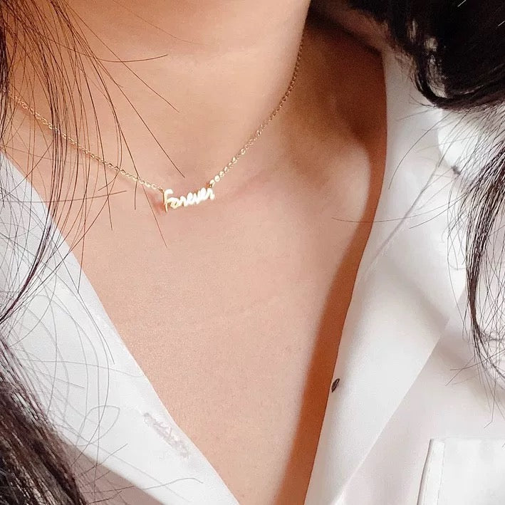 'Forever' Panel Bib Choker Necklace