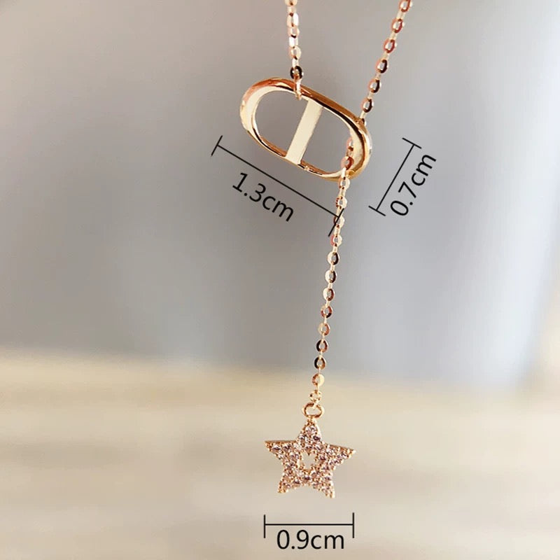 Anchor & Star Lariat Necklace