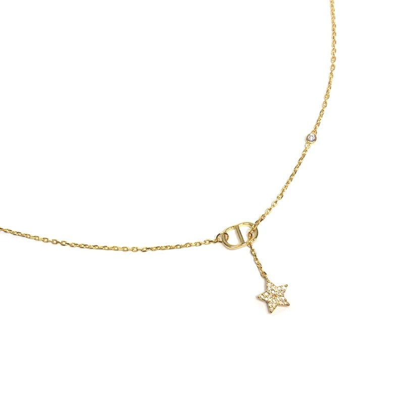 Anchor & Star Lariat Necklace