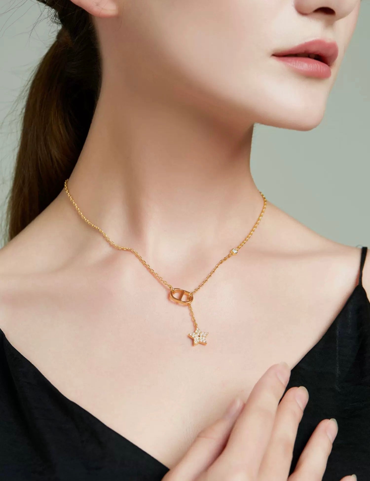 Anchor & Star Lariat Necklace