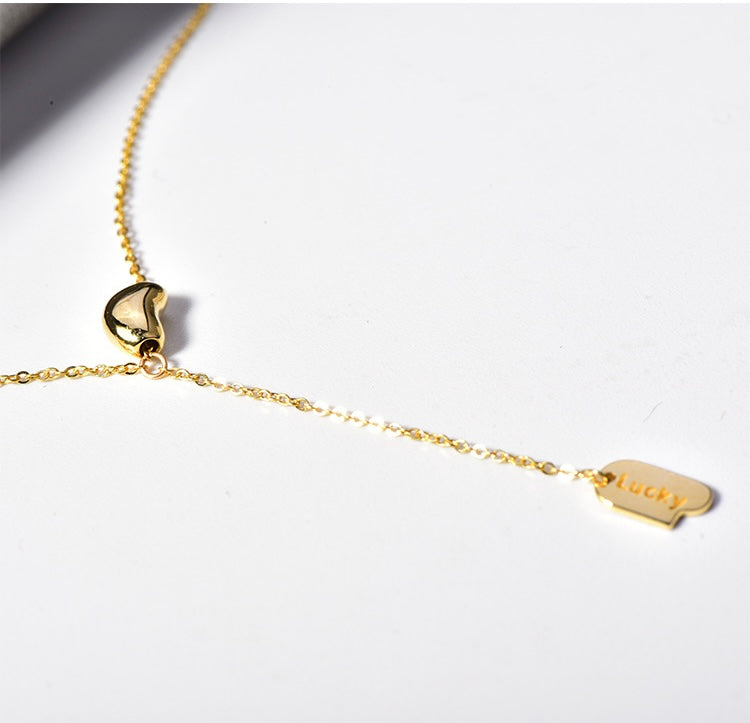 'Lucky' Bean Lariat Necklace