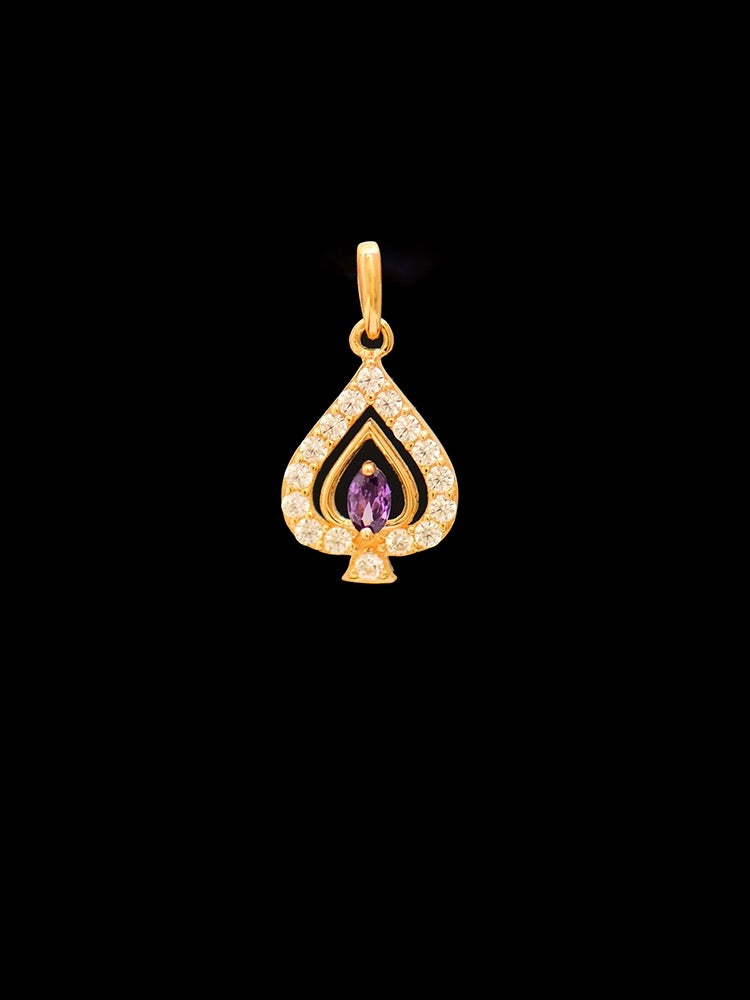 Purple Ace Charm Pendant