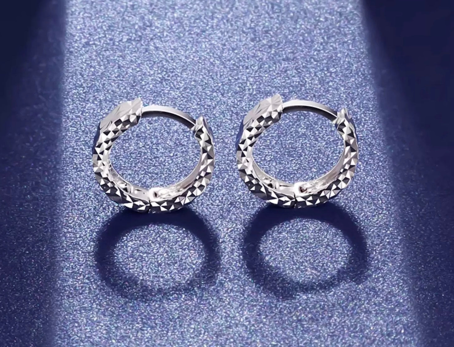 Spiral Mirror Cut Hoop Earrings