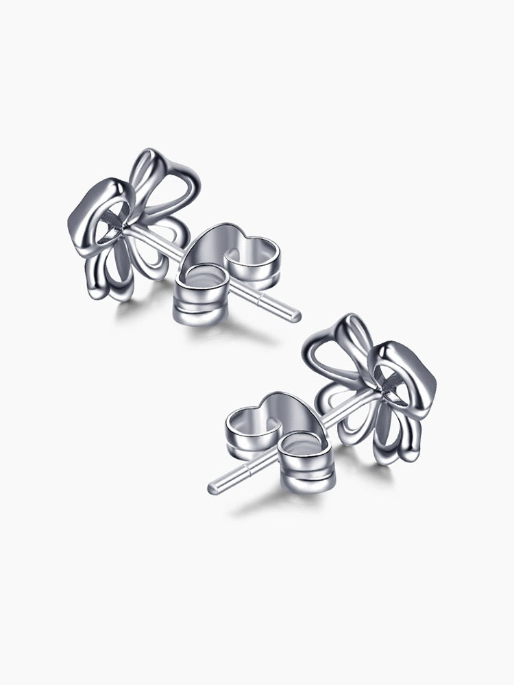 Clover Flower Fold Stud Earrings