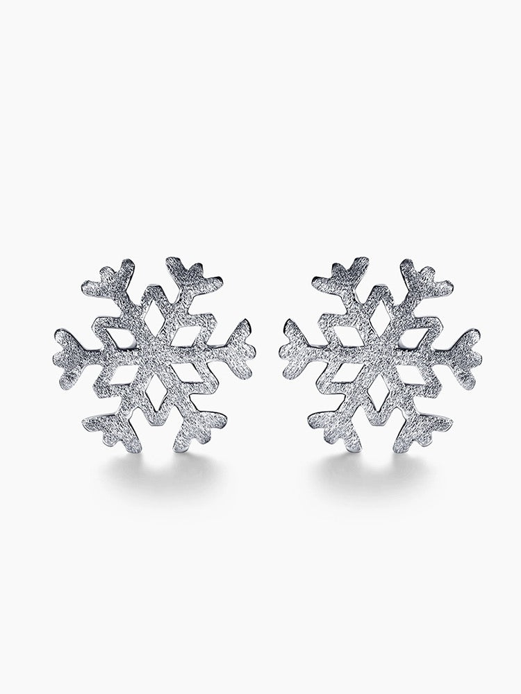 Frosty Snowflake Stud Earrings