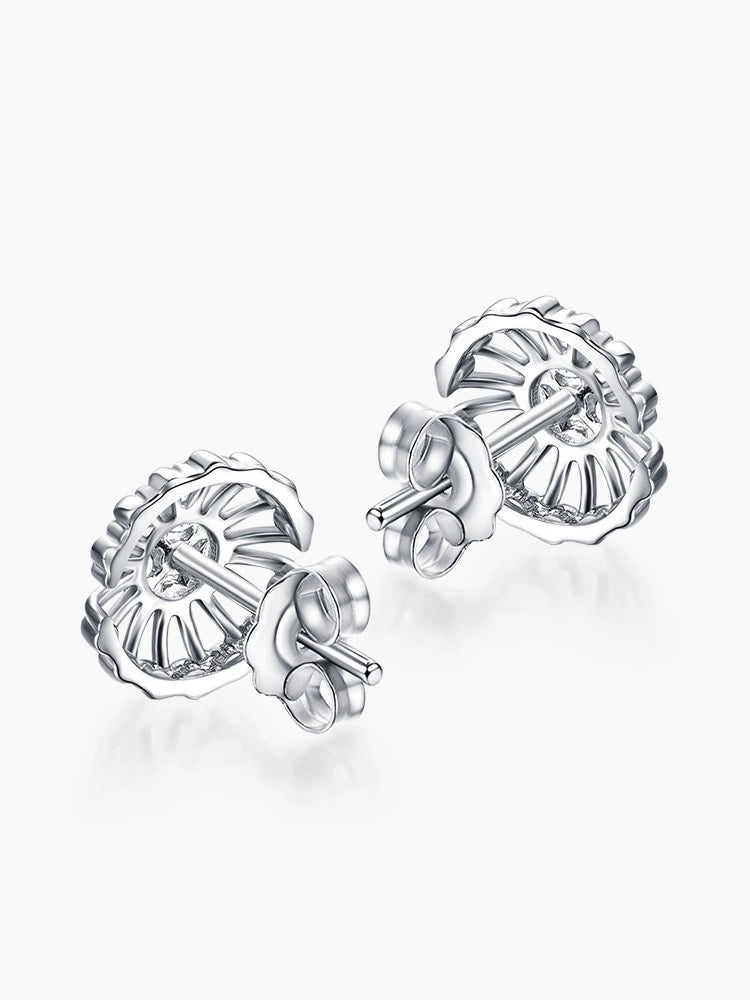 Ferris Wheel Round Stud Earrings