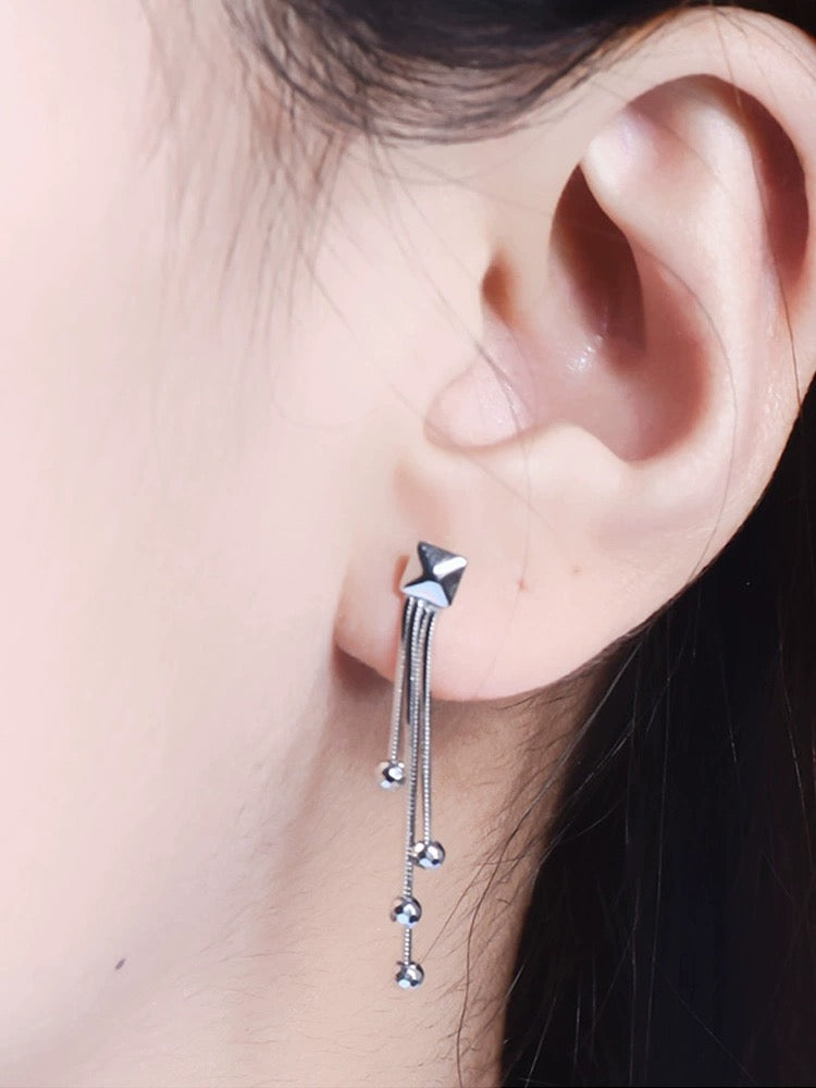 Celebration Tassel Chain Stud Earrings