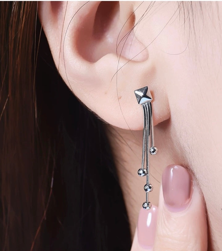 Celebration Tassel Chain Stud Earrings