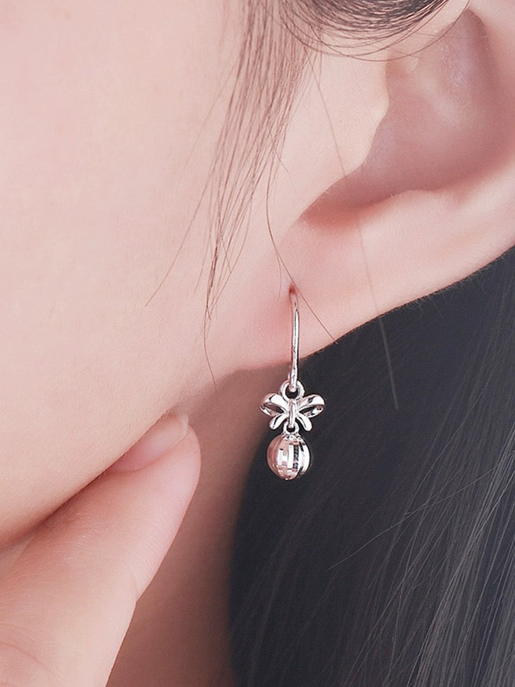 Bow Bell Ear Hook Earrings