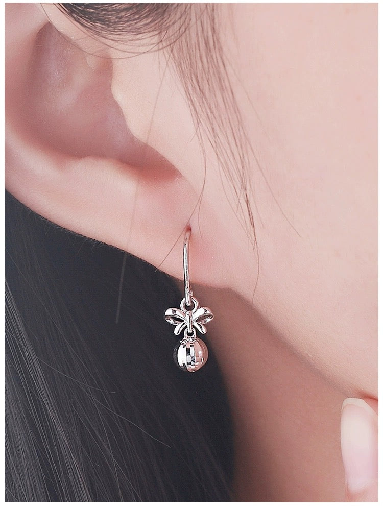 Bow Bell Ear Hook Earrings