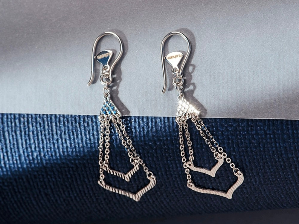 Chain Bell Tie Ear Hook Earrings