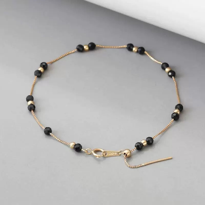 Trio Bead Box Chain Bracelet