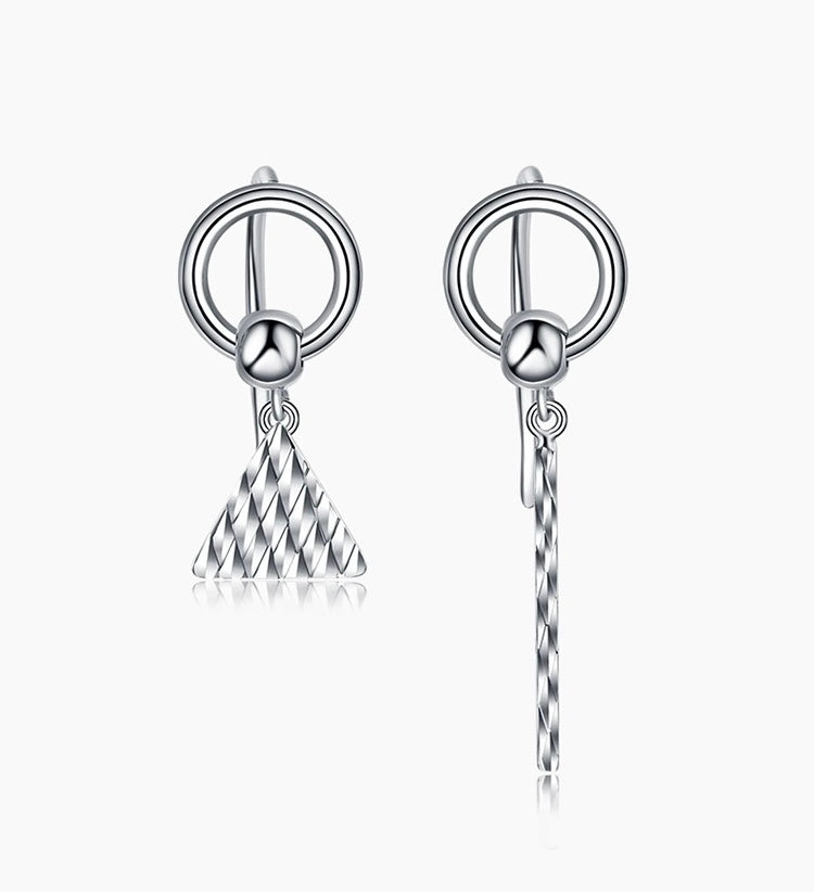 Mirror Pattern Geometric Ear Hook Earrings