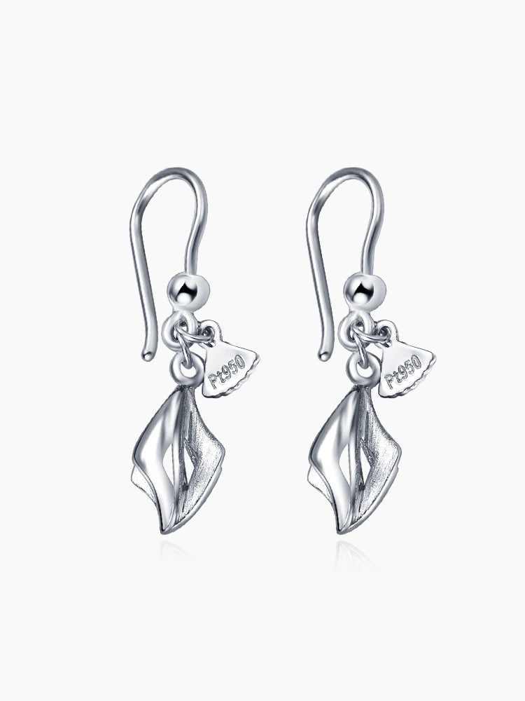 Rhombus Screw Ear Hook Earrings