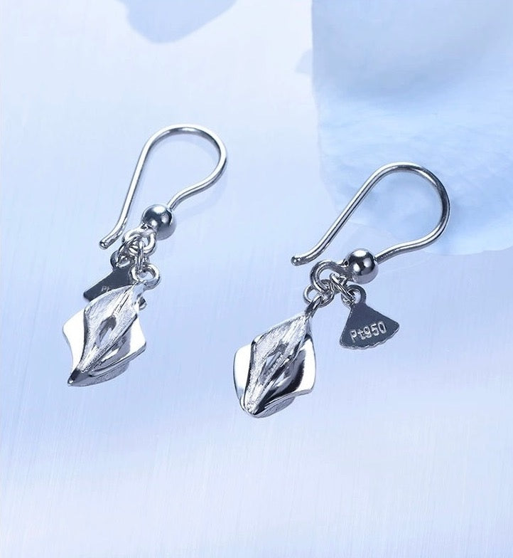 Rhombus Screw Ear Hook Earrings