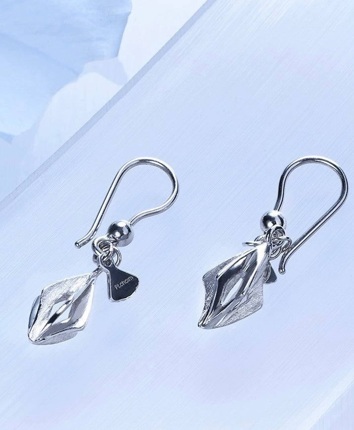 Rhombus Screw Ear Hook Earrings