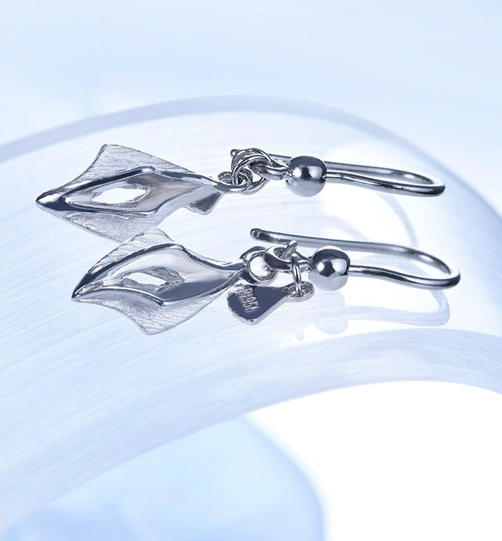 Rhombus Screw Ear Hook Earrings