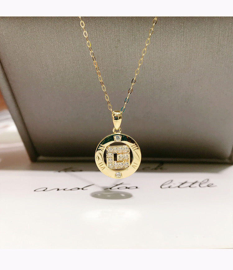 Studded 'G' Dial Charm Pendant