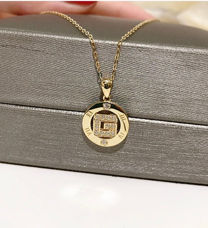 Studded 'G' Dial Charm Pendant