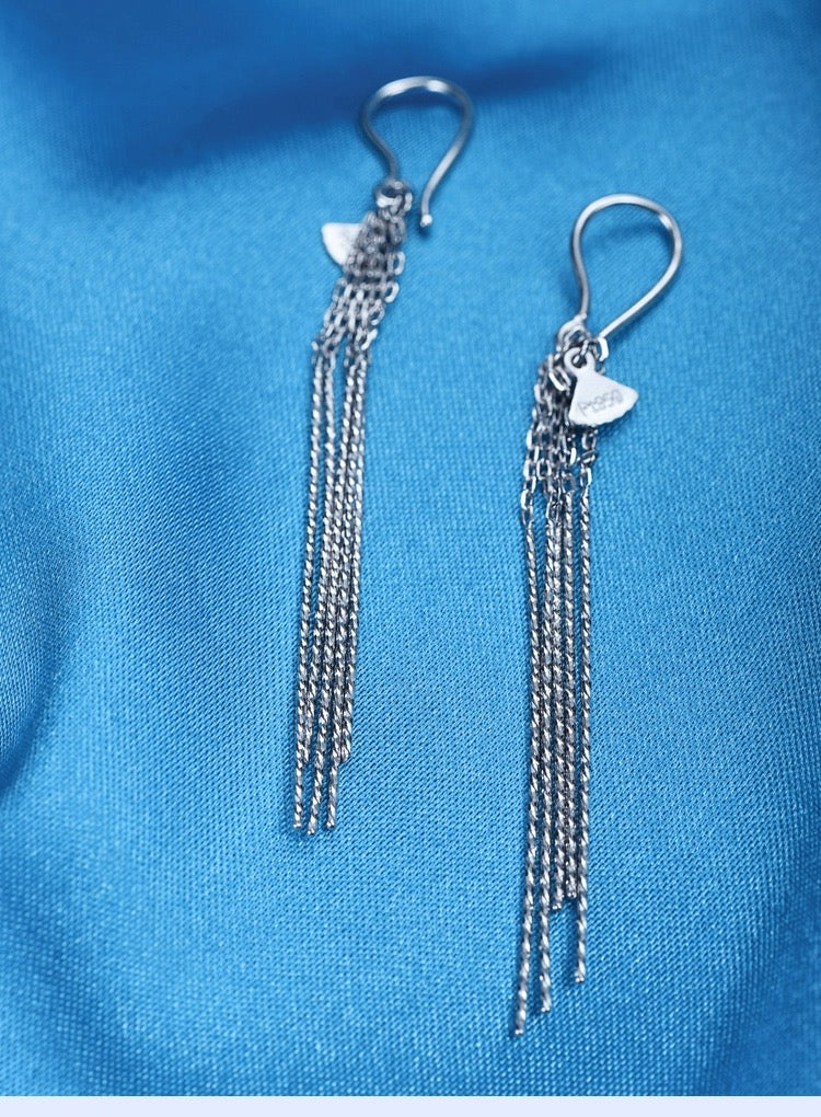 Fringe Tassel Chains Ear Hook Earrings