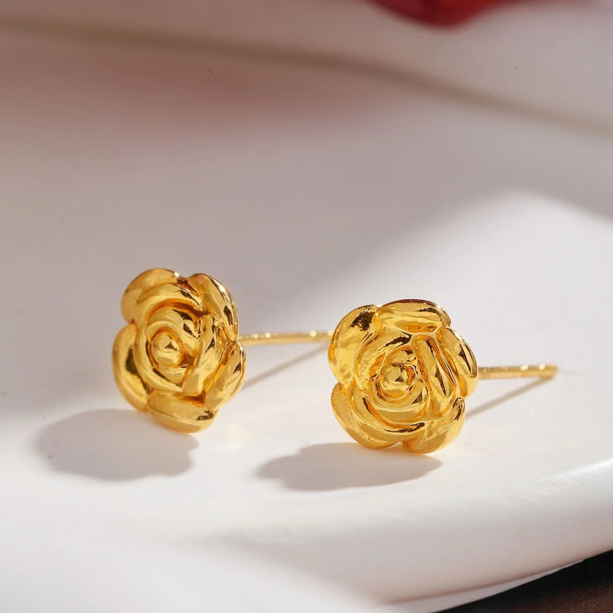 Belle Rose Bud Stud Earrings