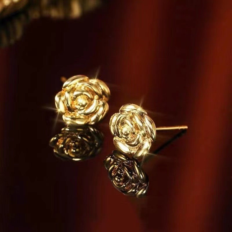 Belle Rose Bud Stud Earrings