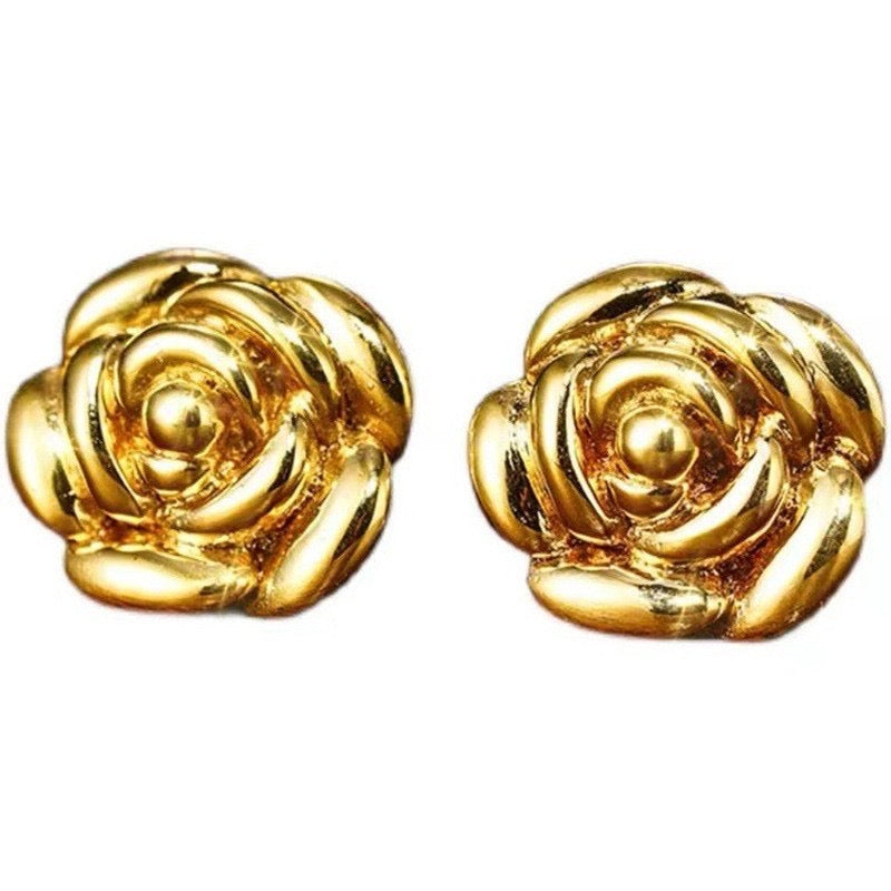 Belle Rose Bud Stud Earrings