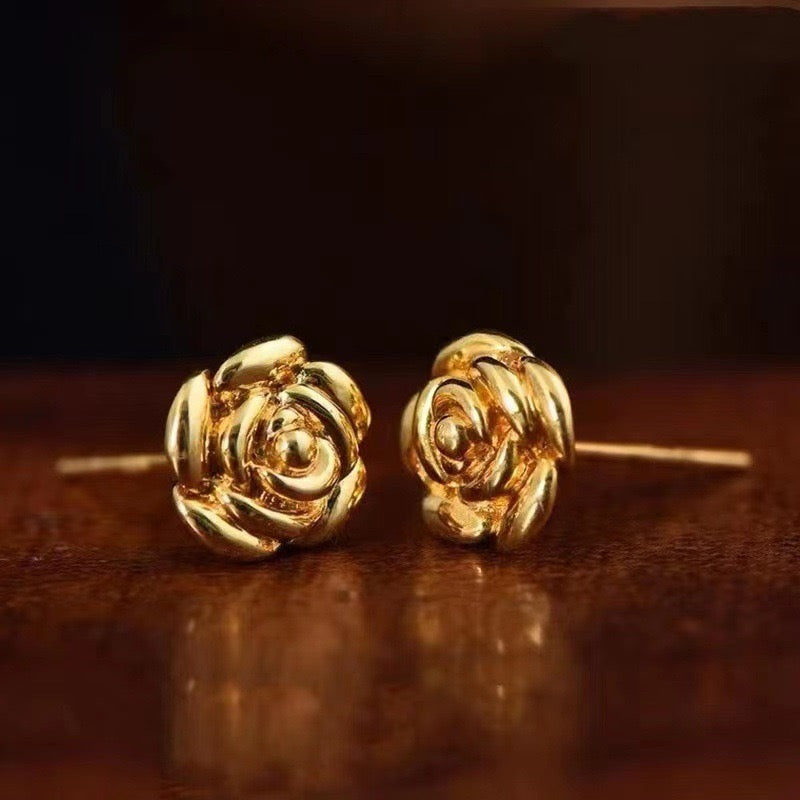 Belle Rose Bud Stud Earrings