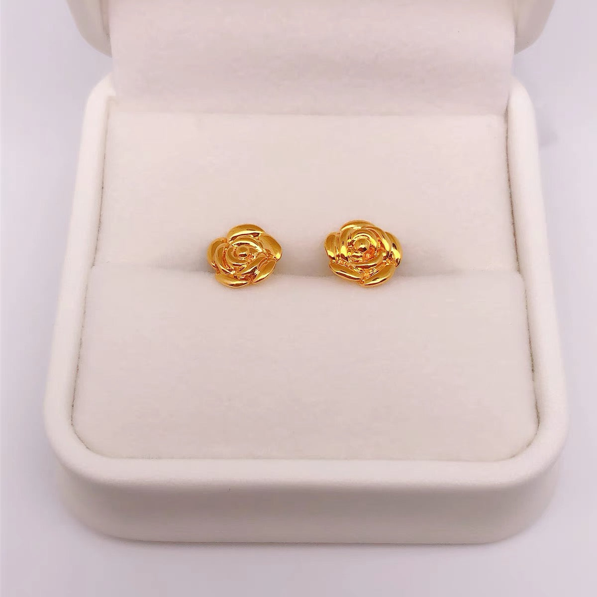 Belle Rose Bud Stud Earrings