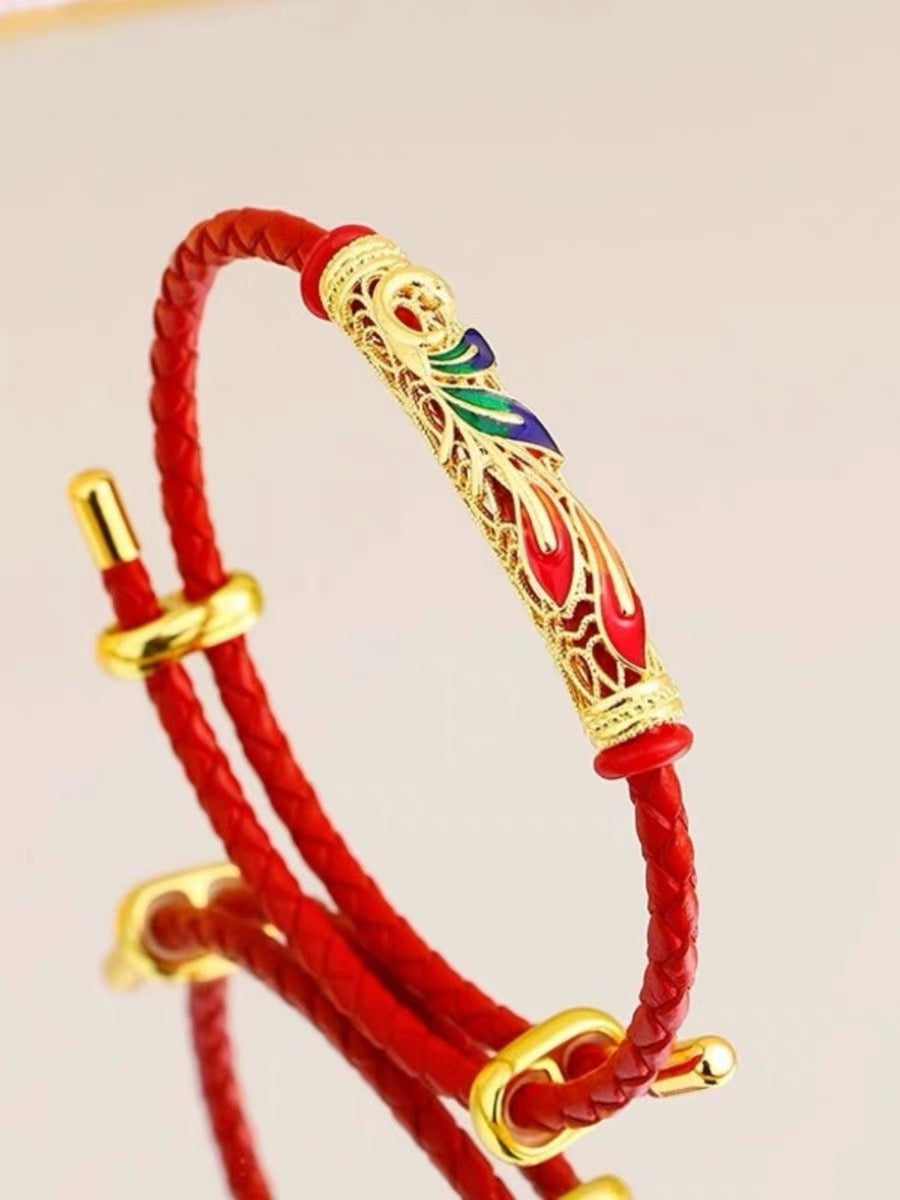 Red Wedding Rope Bracelet