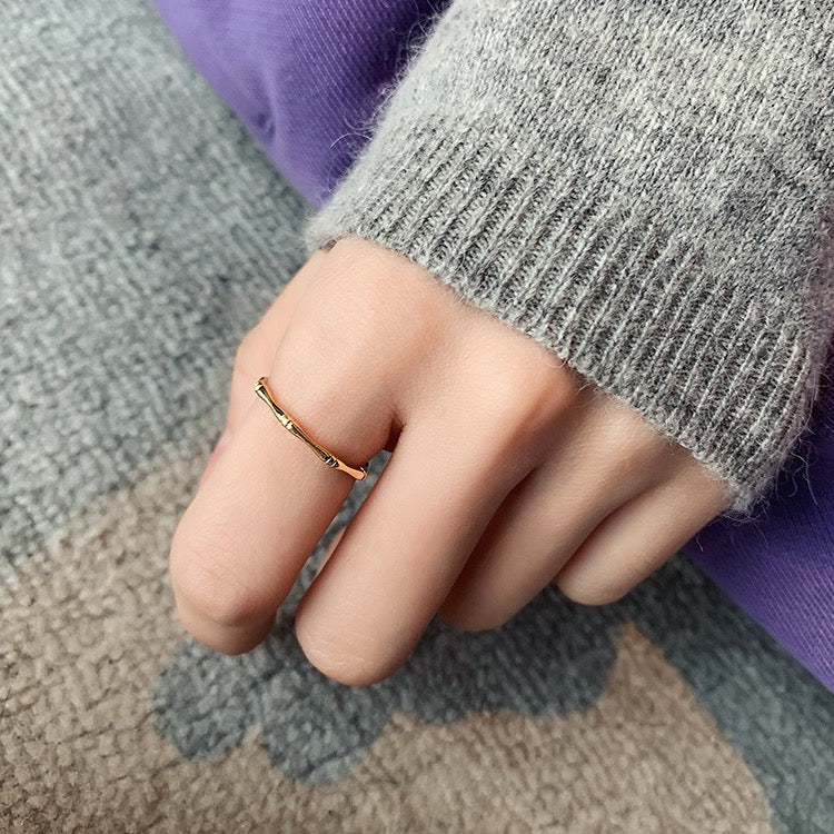 Bamboo Star Stackable Ring