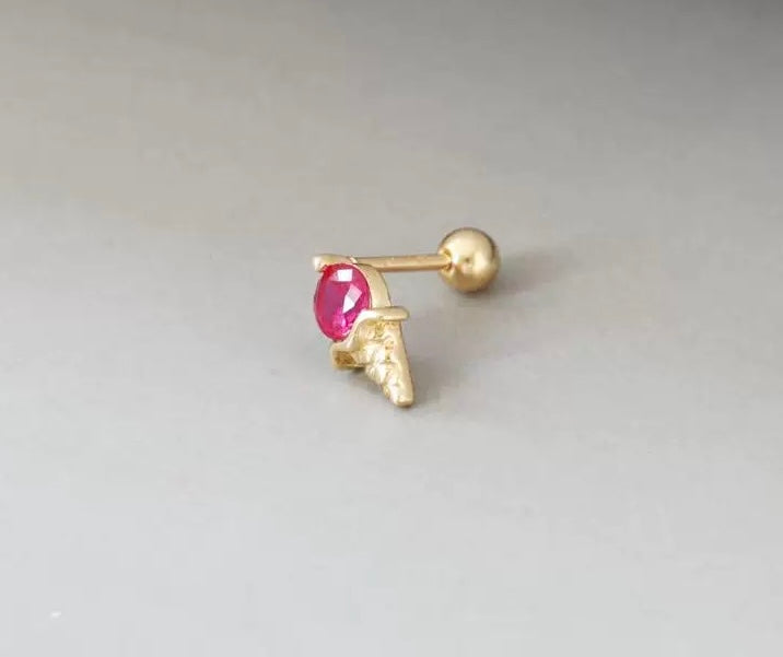 Pink Ice Cream Stud Earrings