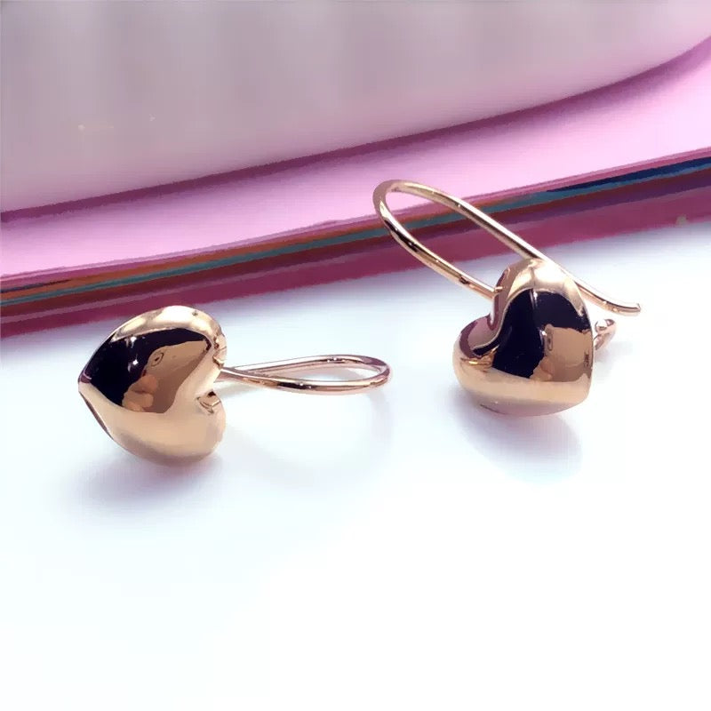 Heart Shield Ear Hook Earrings