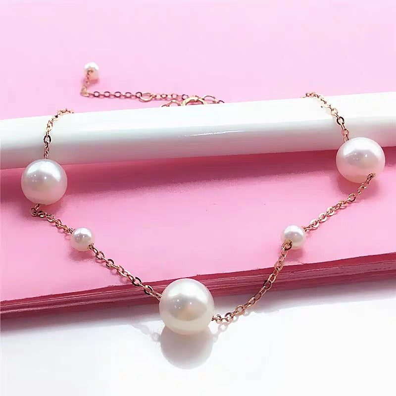 Alternating Pearls Chain Bracelet