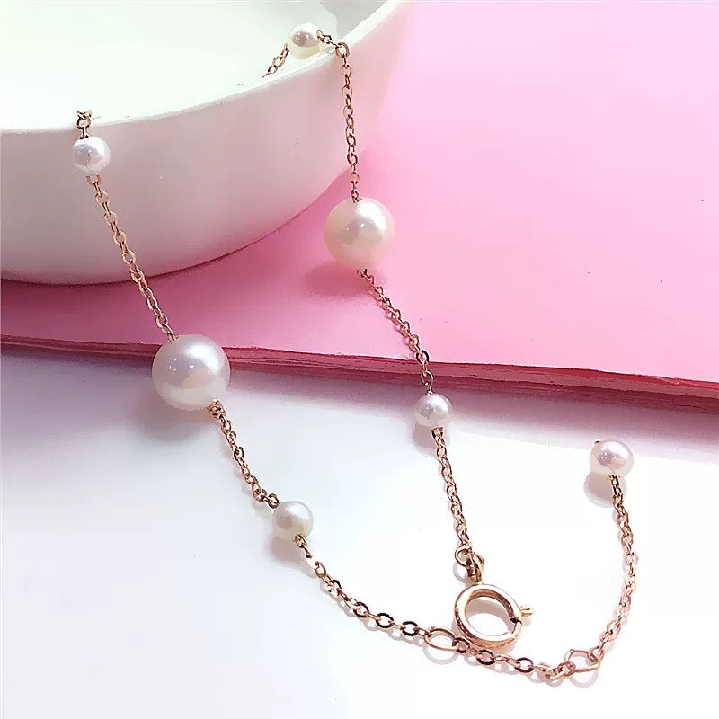 Alternating Pearls Chain Bracelet