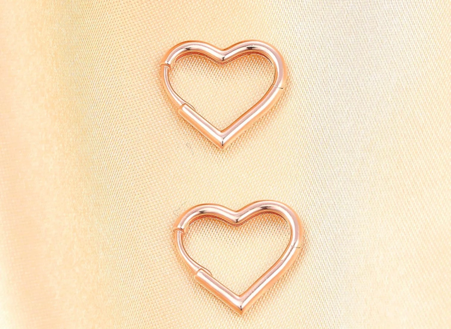 Heart Shaped Huggie Hoops