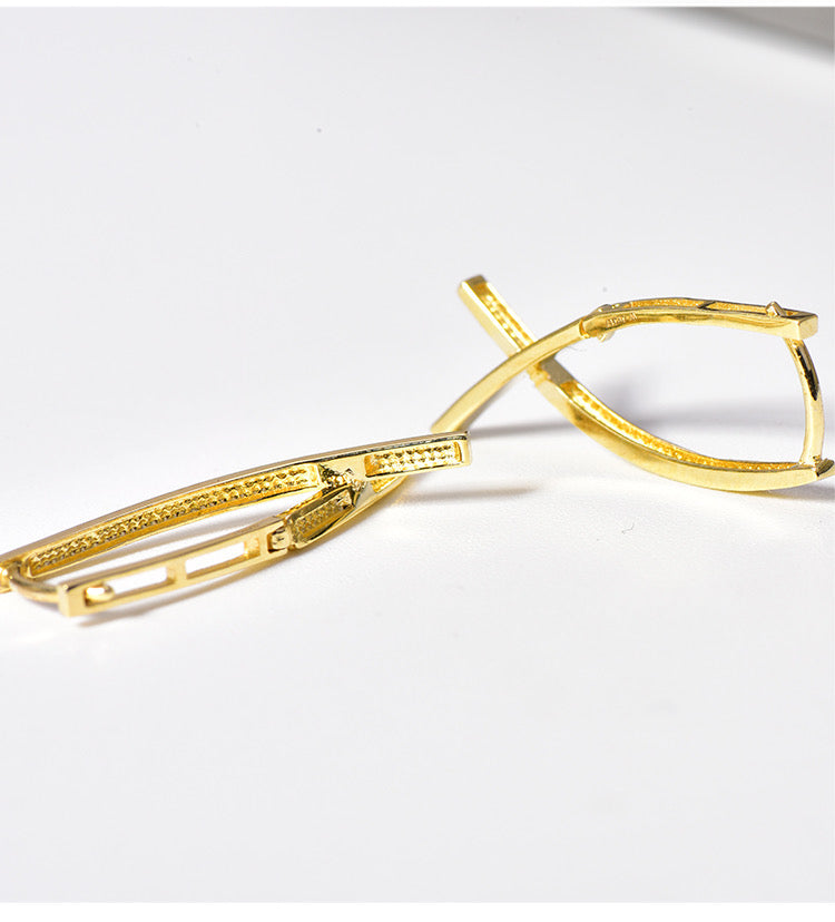 Cross Arch Hoop Earrings