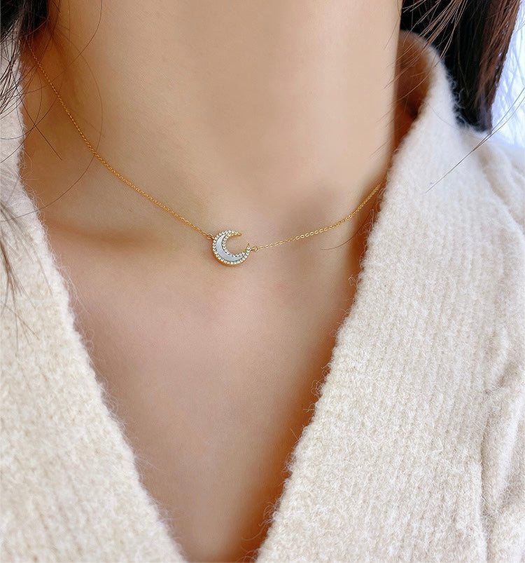 Moonlight Crescent Necklace