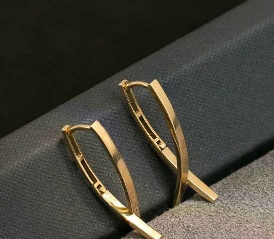 Cross Arch Hoop Earrings